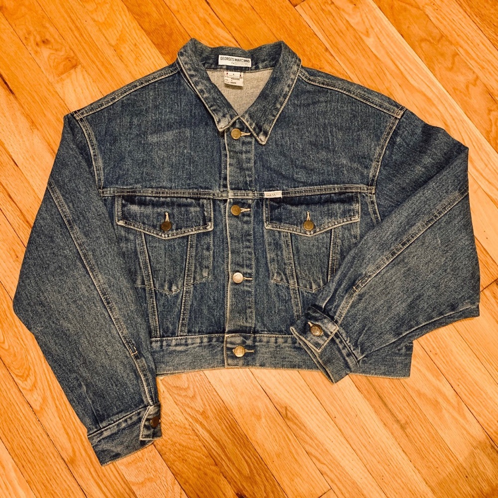 VINTAGE GUESS CROPPED DENIM JACKET!